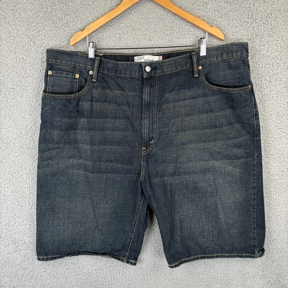 Levis 569 Shorts Men's 46 Dark‎ Wash Loose Fit Jean Jorts Cotton Denim Baggy Y2K